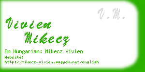 vivien mikecz business card